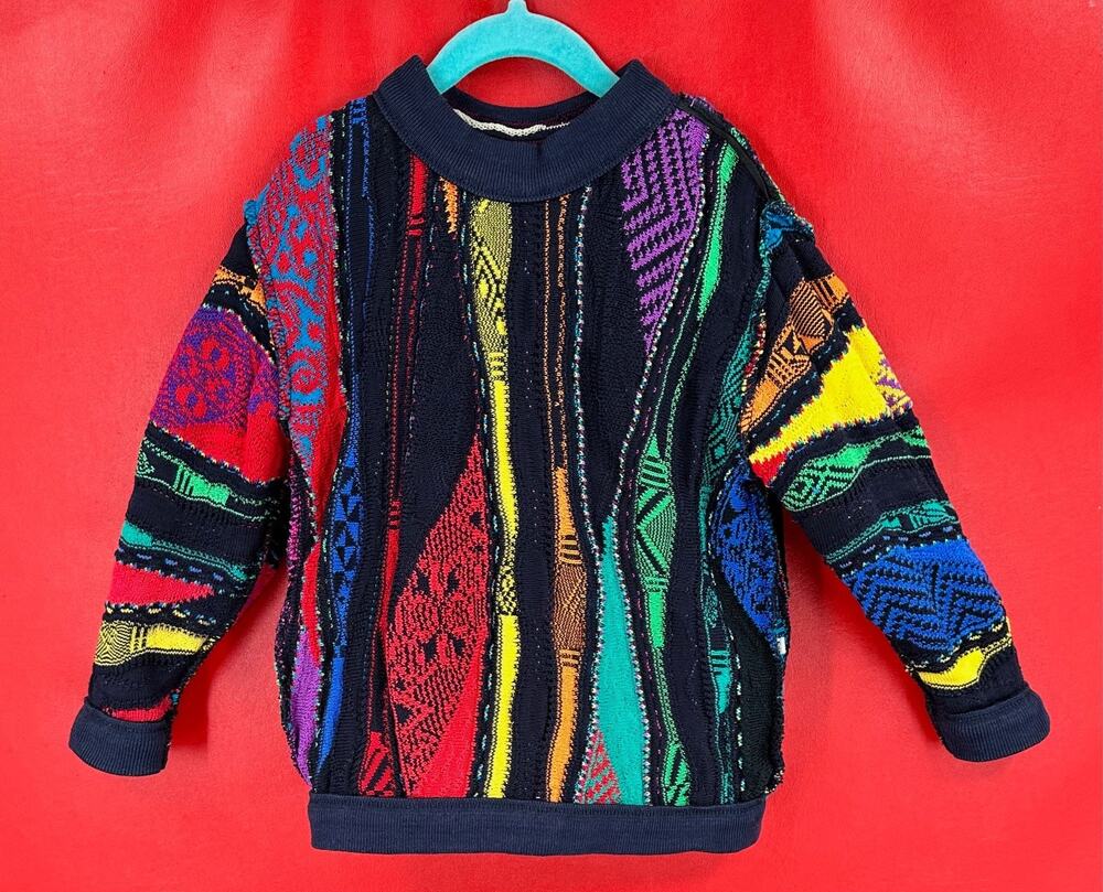 Coogi Australia Childs 100% Mercerized Cotton 3-D Knit Textured Sweater Sz 4-5
